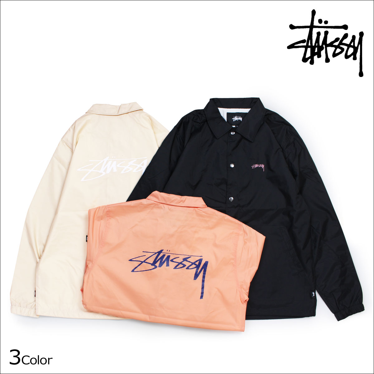 [最大800円OFFクーポン配布中] ステューシー STUSSY ジャケット メンズ コーチジャケット サマー SUMMER COACH JACKET 3カラー