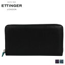 【 最大1000円OFFクーポン配布中 】 エッティンガー ETTINGER 財布 長財布 メンズ 本革 STERLING LARGE ZIP AROUND PURSE ブラック ST2051EJR