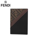 【最大2000円OFFクーポン】 フェンディ FENDI パスポートケース パスケース カードケース ID 定期入れ メンズ PORTAPASSAPORTO VERTICALE ブラウン 7M0282