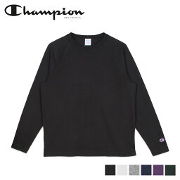 【クーポンで最大1000円OFF！5/7 10___59まで】 チャンピオン Champion Tシャツ 長袖 <strong>ロンT</strong> カットソー メンズ T1011 RAGLAN LONG SLEEVE T-SHIRT ブラック ホワイト グレー ネイビー パープル 黒 白 C5-Q401