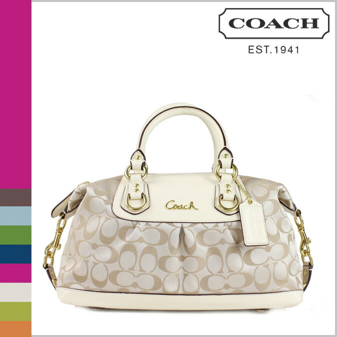 [訳あり特価/汚れあり]コーチ COACH F15443 2way ミニボストンバッグ [ライトカーキ×アイボリー] アシュレイ シグネチャー正規アウトレット/OUTLET/シグネチャー/送料無料/USA FACTORY/通販/新品【RCPmara1207】【fa0712AR】