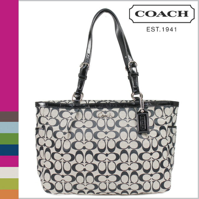 コーチ COACH [ブラック×ホワイト] トートバッグ ギャラリー シグネチャー ラージ E/W ジップ GALLERY SIGNATURE E/W ZIP [F17725]USA/FACTORY/新品/正規品アウトレット/あす楽【RCPmara1207】【fa0712AR】