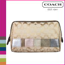 コーチ COACH F47362 ポーチ [マルチカラー] シグネチャー マルチ ストライプ ミディアム コスメティック ケース正規アウトレット/OUTLET/シグネチャー/送料無料/USA FACTORY/通販/新品