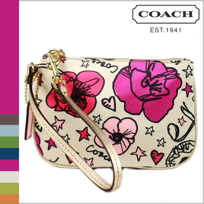 コーチ COACH F47556 リストレット [マルチカラー] ポピー/POPPY デイジー プリント スモール 正規アウトレット/OUTLET/シグネチャー/送料無料/USA FACTORY/通販/新品