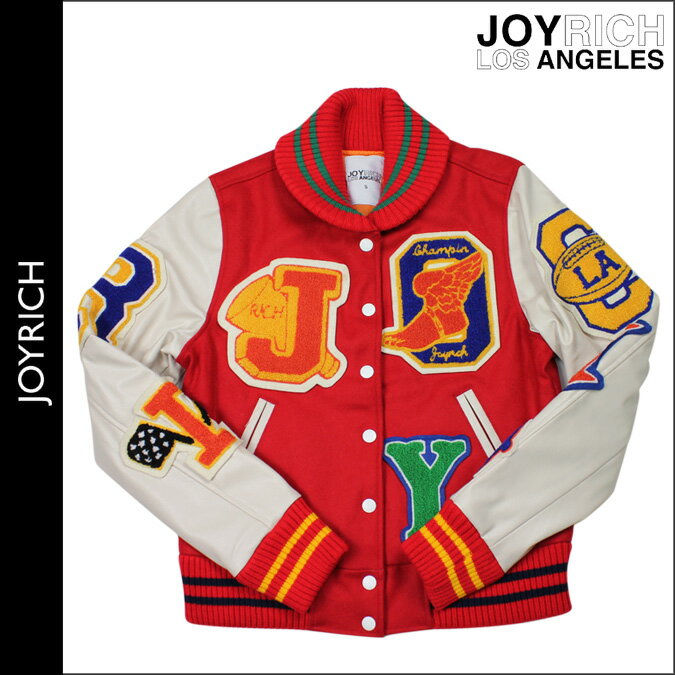 ジョイリッチ/JOYRICH スタジアムジャケット [Tagget Letterman JKT F1137JK] レッド×クリームホワイト ウール [レディース] トップス STUDIUM JACKET WOOL RED スタジャン[あす楽/正規]