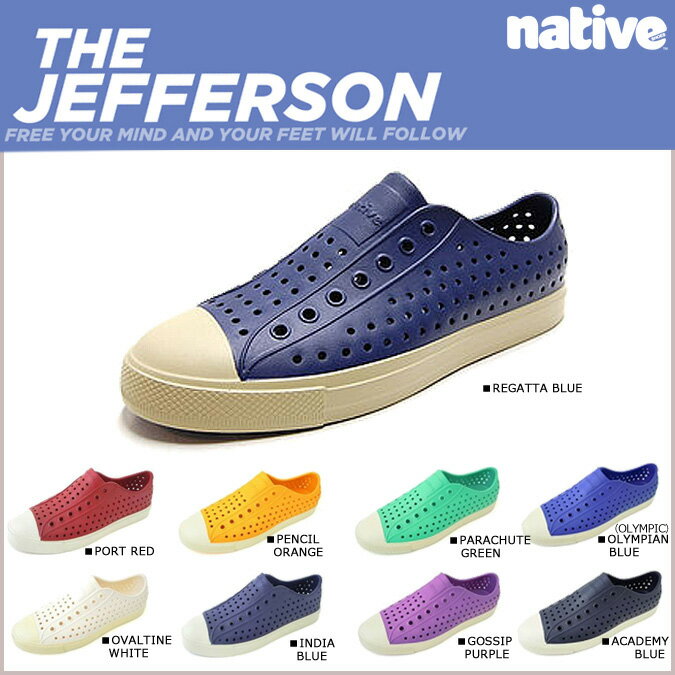 ネイティブ/NATIVE/JEFFERSON/ サンダル シューズ [9カラー]ジェファーソン/EVA素材/男女兼用[7/10 追加入荷][あす楽/正規]【☆S】【◆】【P】