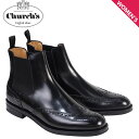 チャーチ 靴 レディース Churchs ブーツ サイドゴア ショートブーツ ウイングチップ Ketsby WG Polish Binder Calf 8706 DT0001 ブラック