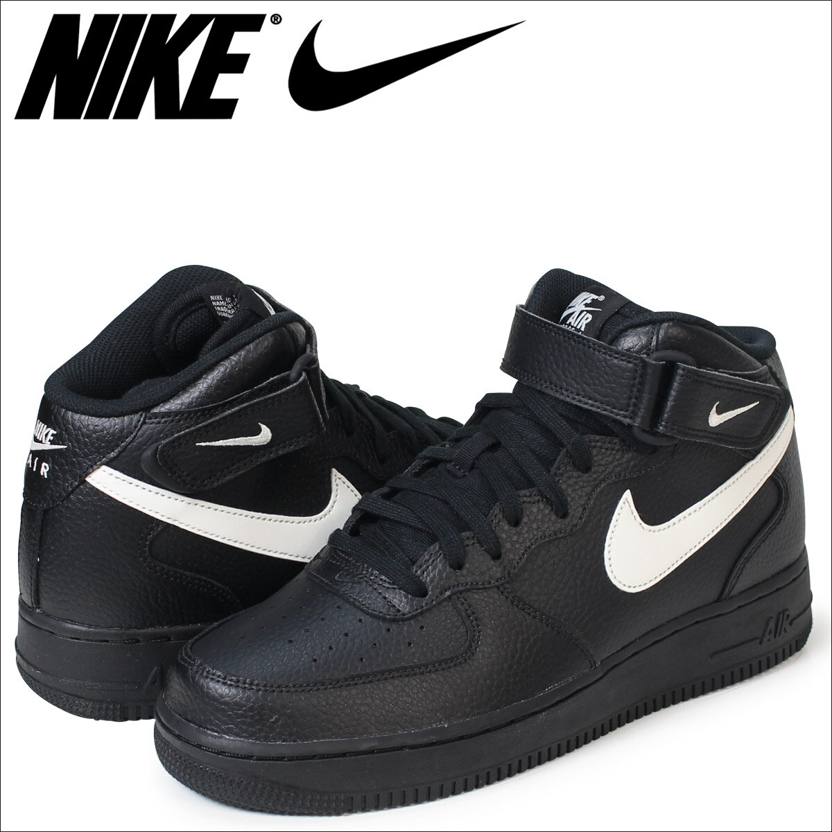 [ő800~OFFN[|zz] iCL NIKE GAtH[X1 MID Xj[J[ AIR FORCE 1 07 315123-043 Y C ubN [9/16 V]