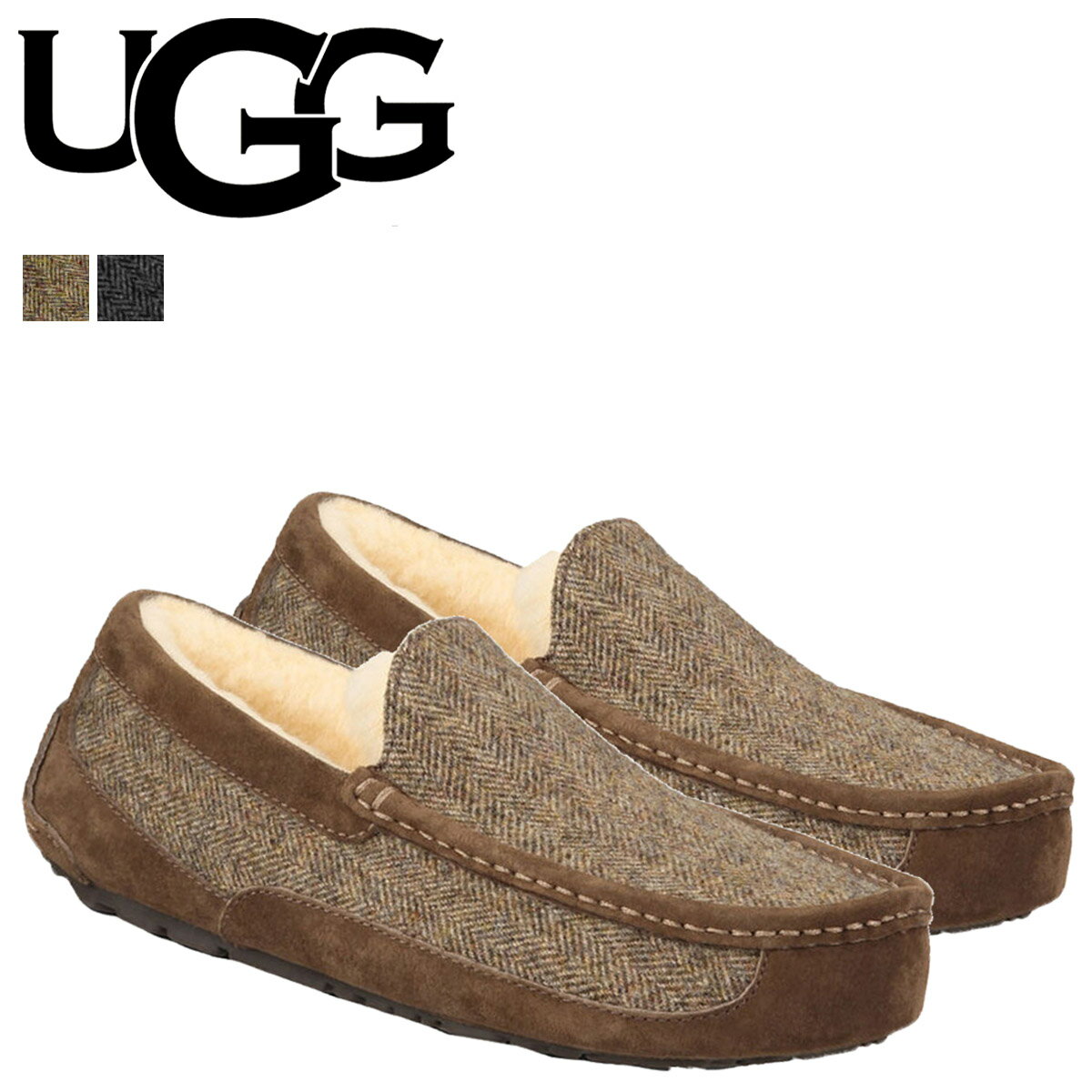 UGG アグ メンズ MEN'S ASCOT TWEED モカシン スリッポン アスコット…...:sneak:10261621