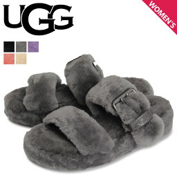 【クーポンで最大1000円OFF！5/1 10___59まで】 UGG アグ <strong>サンダル</strong> コンフォート<strong>サンダル</strong> ファズ イヤー <strong>レディース</strong> 厚底 WOMENS FUZZ YEAH ブラック グレー パープル ピンク 黒 1104662