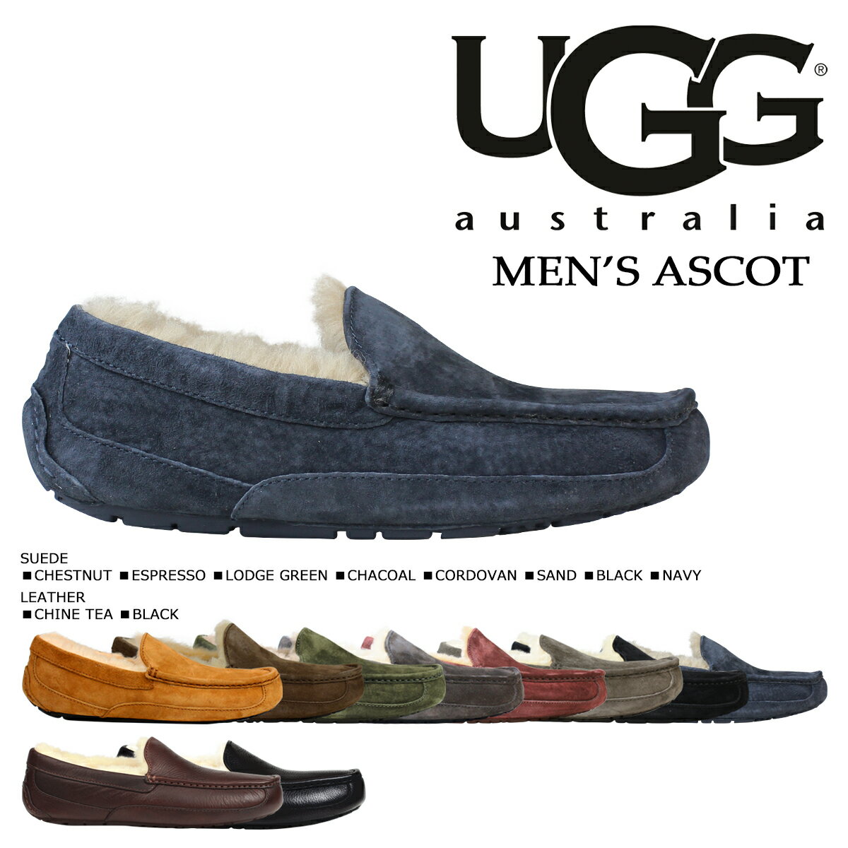 ポイント2倍 UGG アグ メンズ MEN'S ASCOT シューズ アスコット ムートン…...:sneak:10097745