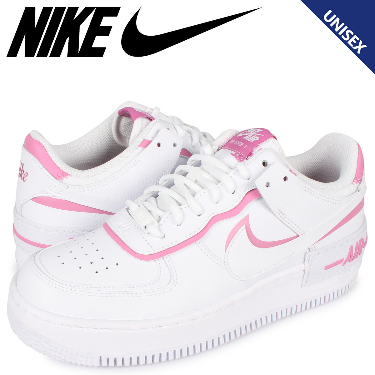 【最大2000円OFFクーポン】 NIKE WMNS AIR FORCE 1 SHADOW ナイキ エアフォース1 シャドウ スニーカー メンズ レディース ホワイト 白 CI0919-102 [予約 3/12 追加入荷予定]