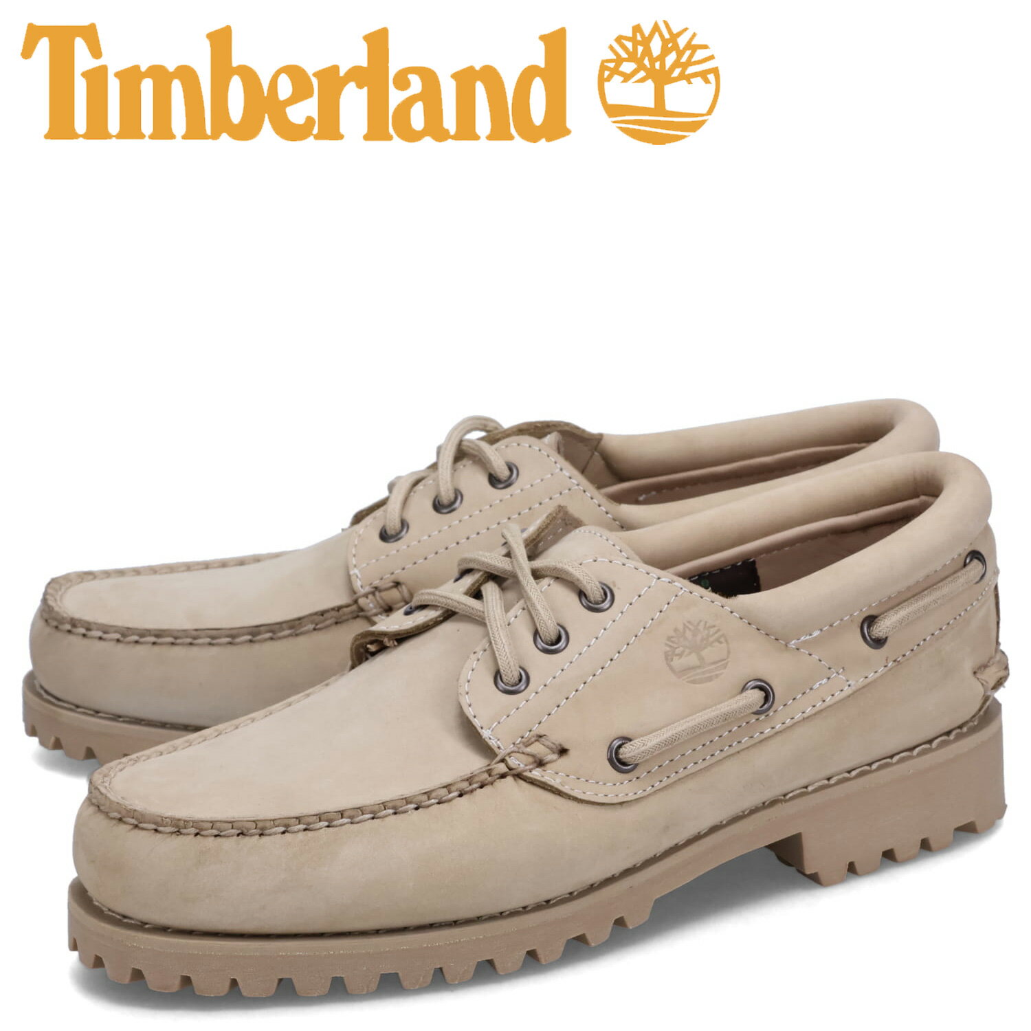 ティンバーランド Timberland デッキシューズ オーセンティック <strong>スリーアイ</strong> メンズ AUTHENTICS 3EYE ベージュ A5P4Z