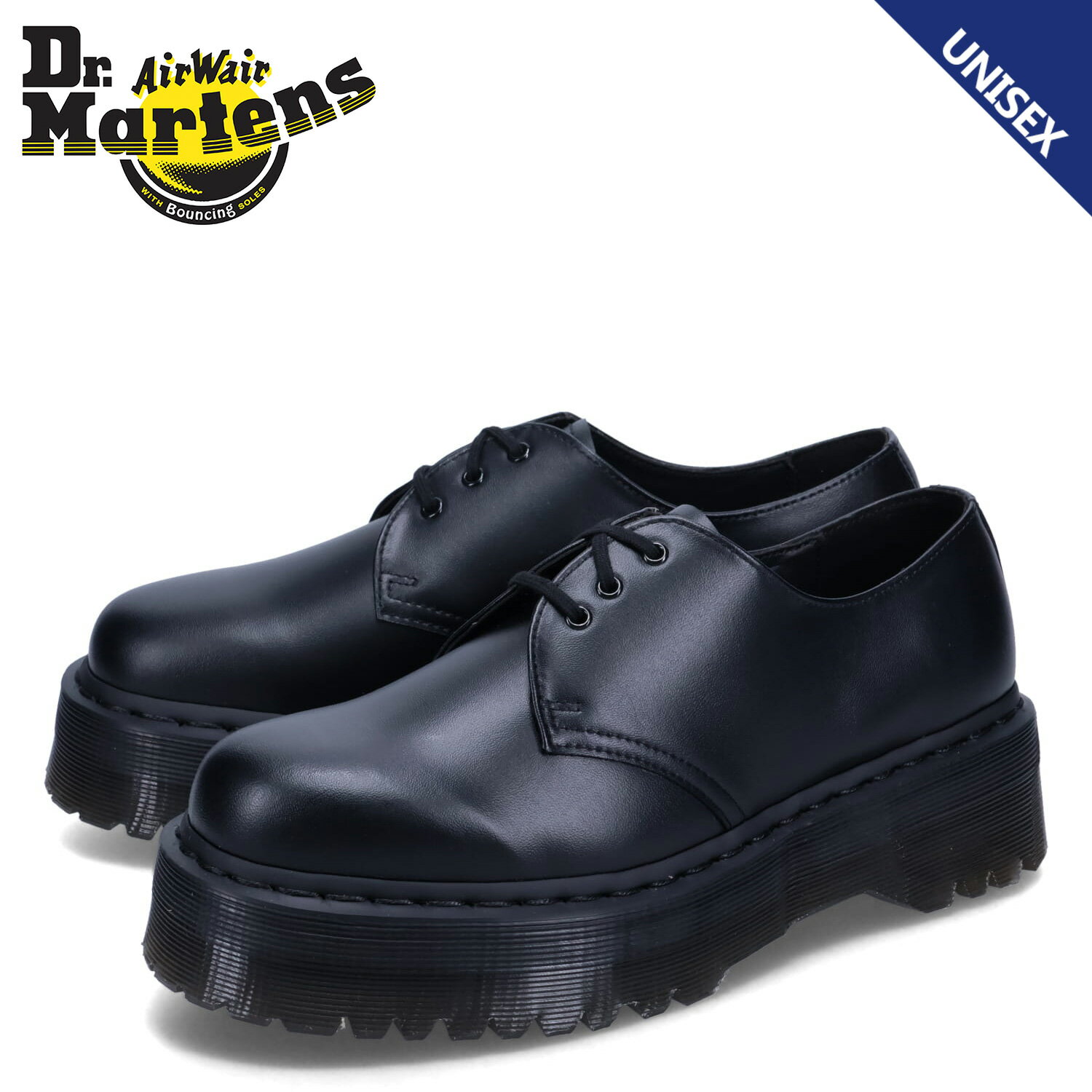 ドクターマーチン <strong>Dr.Martens</strong> <strong>1461</strong> 3ホール シューズ ビーガン モノ フェリックス プラットフォーム メンズ レディース 厚底 VEGAN <strong>1461</strong> <strong>MONO</strong> FELIX PLATFORM SHOES ブラック 黒 30651001