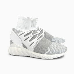 ADIDAS TUBULAR DOOM PRIMEKNIT(PK) [BY3553 WHITE/CLEAR GREY] アディダス チュブラー ドゥーム ブライプニット チューブラー スニーカー メンズ ホワイト グレー 白 ハイカット ソックス