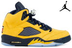 NIKE AIR JORDAN 5 SP 「MICHIGAN」 CQ9541-704 AMARILLO/COLLEGE NAVY-AMARILLOナイキ エア ジョーダン 5 ミシガン カレッジ カラー イエロー ネイビー 限定 メンズ スニーカー