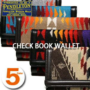 【7/9再入荷!】PENDLETON CHECK BOOK WALLET XZ930ペンドルトン チェックブック ウオレット ベージュ ブラック ブラウン グレー ブルー 長財布 ネイティブ