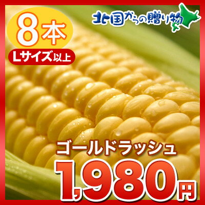 生で食べられる黄金のとうもろこし！ゴールドラッシュ（8本×L...