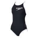 【SPEEDO】Stack logo ウイメンズトレインカットスーツ 競泳トレーニング水着 sd57t49 W(ホワイト)