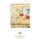 袋帯 訳あり 未仕立て 金色 ゴールド 白 赤 青 桜 サクラ 花 絹 六通柄 京都西陣 成人式 振袖用 結婚式 フォーマル 日本製 【送料無料】
