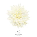 髪飾り 日本製 大きい一輪 アイボリー シルバー 花 ラメ ...
