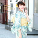 浴衣 3点セット(浴衣/兵児帯/下駄) bonheur saisons ボヌールセゾン 水色 白 ガーベラ ひまわり 花 綿麻 浴衣セット 女性 レディース 【送料無料】【あす楽対応】