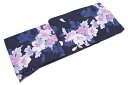 レディース浴衣 ブランド bonheur saisons ボヌールセゾン 紺 ネイビー ピンク 芙蓉 花 ラメ 綿 綿 洗える 夏祭り 花火大会 女性用 仕立て上がり【あす楽対応】