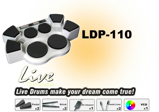 Awowo Live Drums/ライブドラムス コンパクト電子ドラム LDP-110 ワケあり特価