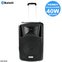 【充電池内蔵】DJ-Tech 充電機能付き ポータブル アンプ内蔵スピーカー 定格 40W 最大80W Bluetooth 対応 FPX-G12BTE 野外 屋外 ストリート のイベントに!
