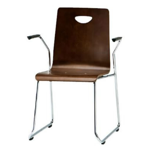 TOKIO スタッキングチェア 4脚セット ミーティングチェア リフレッシュチェア ループ脚 肘付 RN-2A-SET