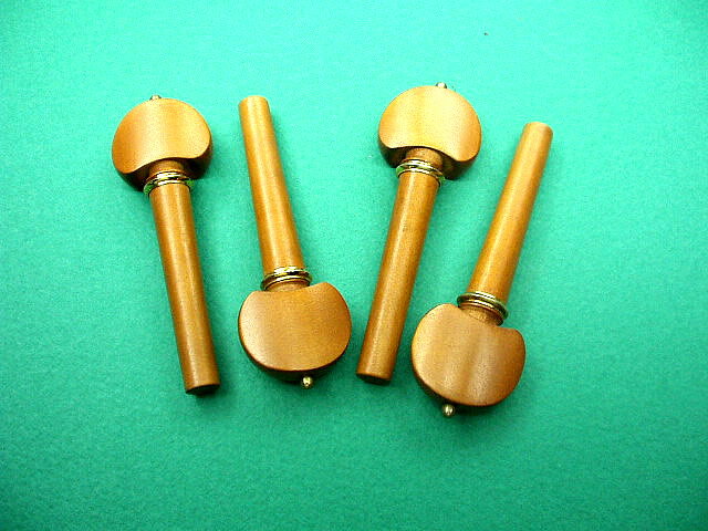 Violin Peg set Boxwood Hill Model Gold Pin and Fret