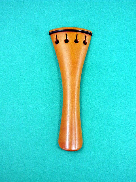 Violin Tailpiece Boxwood French Hollow Model Black-fret