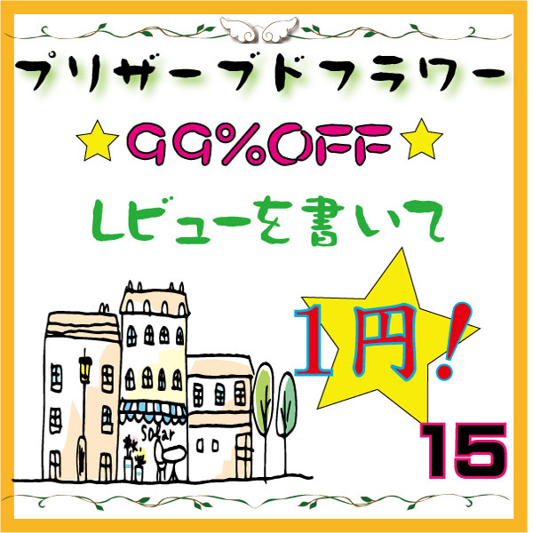 レビューで1円【15】プリザーブド　花材