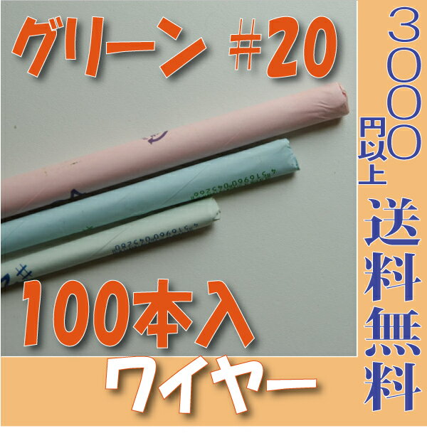 地巻ワイヤー ワイヤー 地巻＃20【大束】 （グリーン100本入 プリザーブドフラワー 花材 フローリスト 資材 花資材 クラフト 材料 プリザ ブリザードフラワー ブリザード フラワー ブリザーブドフラワー 合計3000円以上 送料無料 