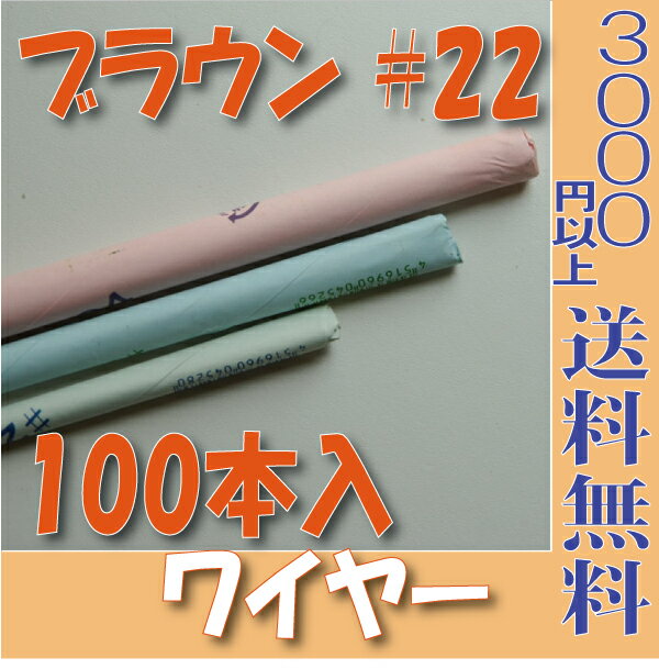 地巻ワイヤー ワイヤー 地巻＃22【大束】 （ブラウン100本入 プリザーブドフラワー 花材 フローリスト 資材 花資材 クラフト 材料 プリザ ブリザードフラワー ブリザード フラワー ブリザーブドフラワー 合計3000円以上 送料無料 