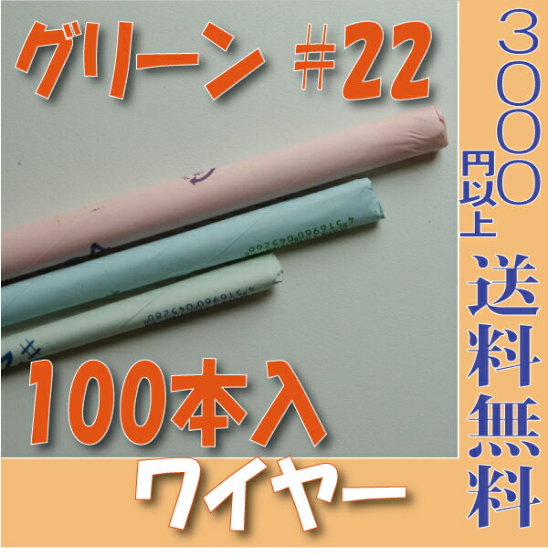 地巻ワイヤー ワイヤー 地巻＃22【大束】 （グリーン100本入 プリザーブドフラワー 花材 フローリスト 資材 花資材 クラフト 材料 プリザ ブリザードフラワー ブリザード フラワー ブリザーブドフラワー 合計3000円以上 送料無料 