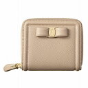 フェラガモ ラウンドファスナー折り財布 22D156 683536 レディース MACADAMIA Salvatore Ferragamo