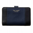 ケイトスペード 財布 二つ折り SPENCER スペンサー PWRU7748 856 折り財布 レディース ネイビー×ブラック kate spade new york