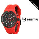 MEISTER WATCHES マイスター ウォッチ MSTR WATCHES AMBASSADOR MK2 AMP205RB BLACK RED アンバサダー 時計 腕時計 ダイバーウォッチ クロノグラフ ラバーバンド 黒 ブラック 赤 レッド メンズ 男性 小物 アクセサリー