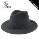 BRIXTON ブリクストン WESLEY FEDORA HAT BLACK ウェスレー ウェズリー フェドラ ハット レディース メンズ 男性 女性 帽子 ブラック 黒 00212-0100