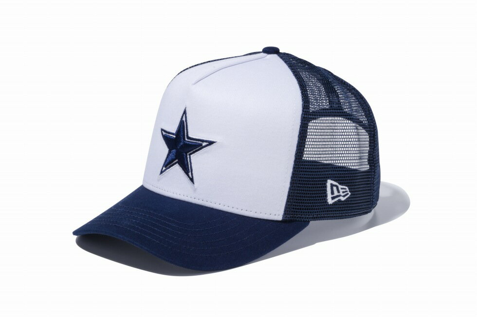 NEWERA ニューエラ 9FORTY D-Frame Trucker　ダラス・カウボーイズ　ホワイト × チームカラー　白 紺 ネイビー メッシュキャップ トラッカー スナップバック オーシャンサイドブルーメッシュ メンズ 男性 レディース 女性 帽子 ハット 送料無料 NEW ERA 国内正規品