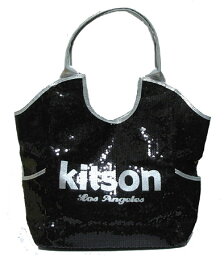 KITSON/<strong>キットソン</strong>　スパンコール<strong>トートバッグ</strong> Los Angeles Sequin Tote Black/Silver 【ラッピング無料】【楽ギフ_包装】【10P11Mar16】【05P03Dec16】