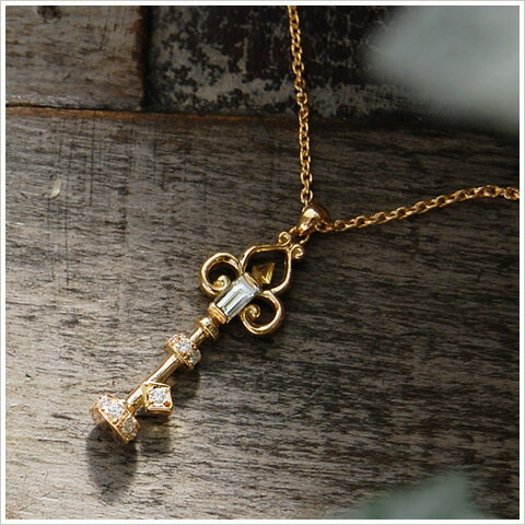 K18 バケットカット ダイヤモンド キー ネックレス 「Key Necklace」 キー…...:somu:10001742