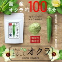 【鹿児島産】オクラ100本分まるごと!国産 オクラパウダー 〜さらっと まるごとオクラ 〜 100g 無添加・無着色・保存料不使用【粉末/オクラ/おくら/憶良】