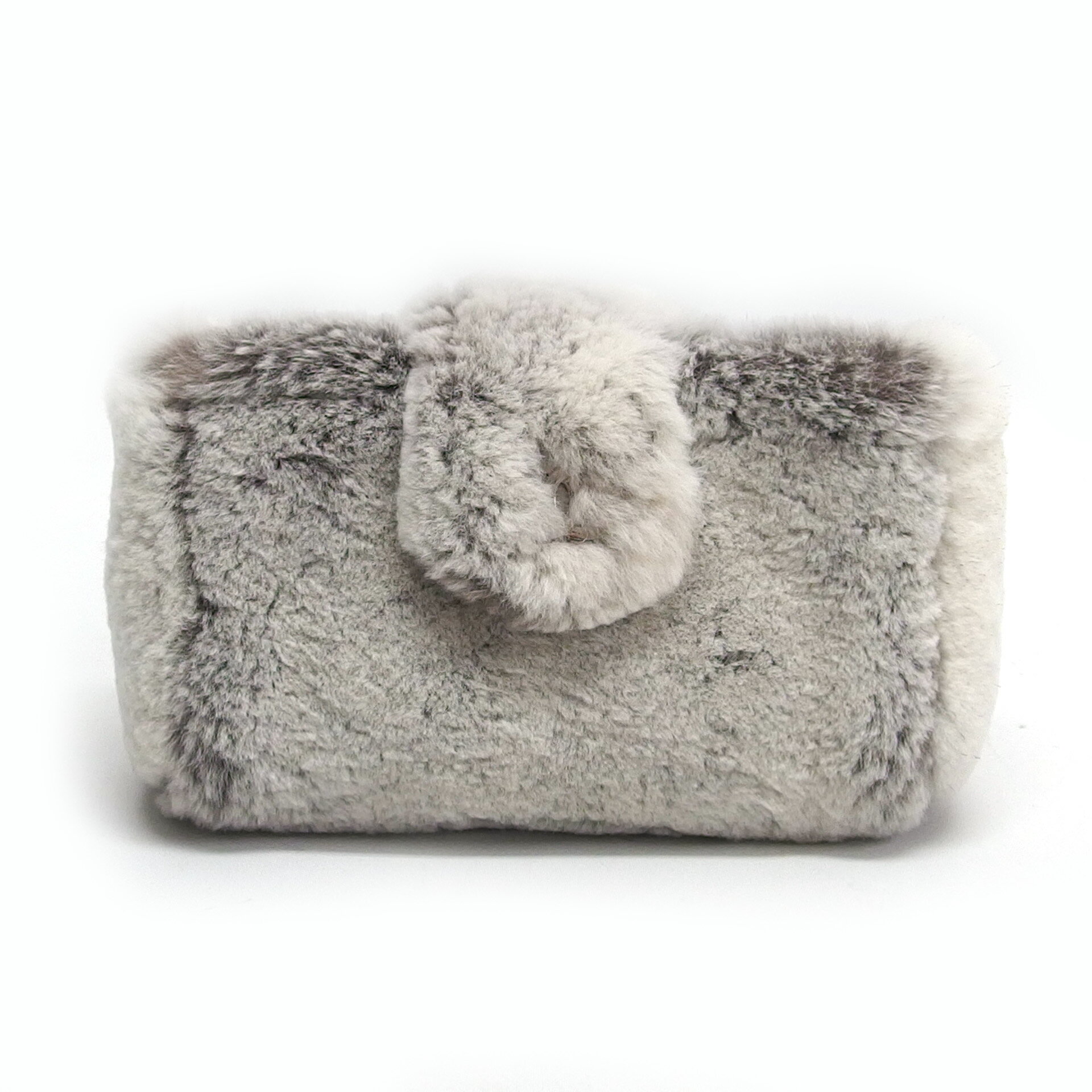 シャネル　12A　オリラグファー　ココマーク　マルチポーチ　グレー【送料無料！】【代引き手数料無料！】【中古】【20250928】