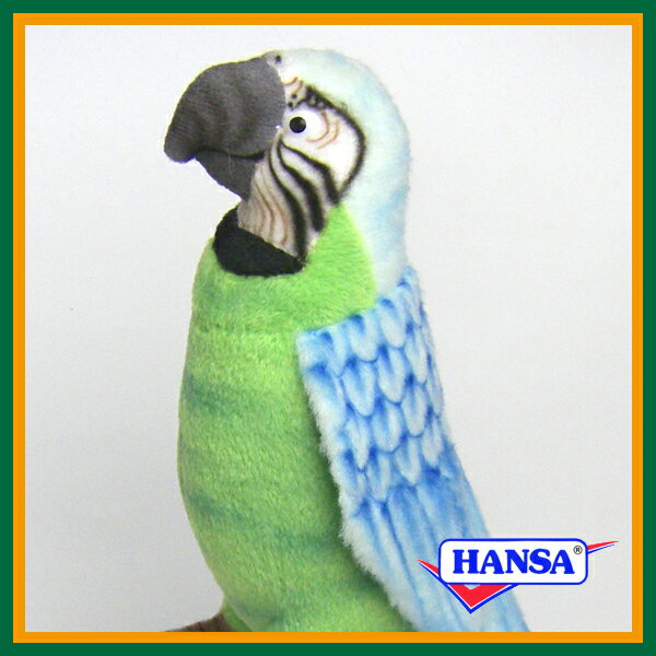 HANSA ハンサ ぬいぐるみ3324 オウム GR 37 PARROT GREEN...:soprano:10006877