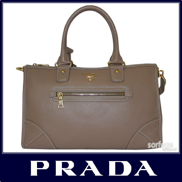 ■PRADA■プラダprada ショルダー付き バッグ　BL0639シカ革　グレーベージュ（VISONE）PRADA-BL0639-CERVO-VISONE【Luxury Brand Selection】