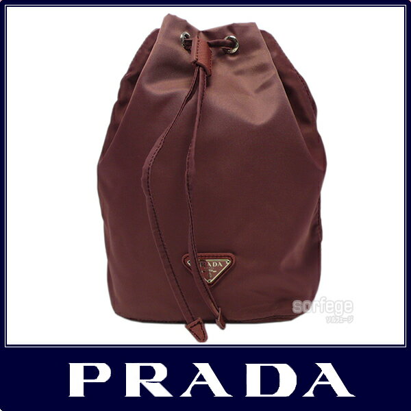 ◆PRADA◆プラダprada ポーチ 1N0369ナイロン　あずき色（CORNIOLA)PRADA-1N0369-VALA-CORNIOLA【Luxury Brand Selection】