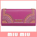 【期間限定販売】miu miu ミュウミュウ 長財布 ヴィッテロ クリスタル フューシャピンク 5MH109 VITELLO CRYSTAL FUXIA 2E6Z F0029【楽ギフ_包装】【新品 未使用 正規品】