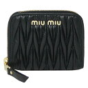 【ギフト ラッピング無料】ミュウミュウ miumiu マテラッセ ナッパ コインケース 小銭入れ カードケース ブラック MIU MIU 5MM268 N88 F0002 MATELASSE' NERO レディース 【楽ギフ_包装】【新品 新作 未使用 正規品】